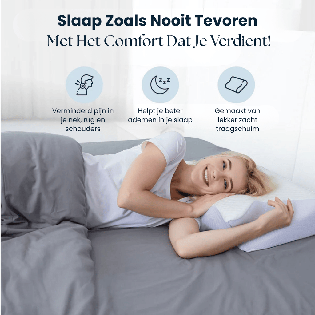 ESSTEEM™ Memory Foam Nekkussen – Eindelijk pijnvrij en uitgerust wakker worden!