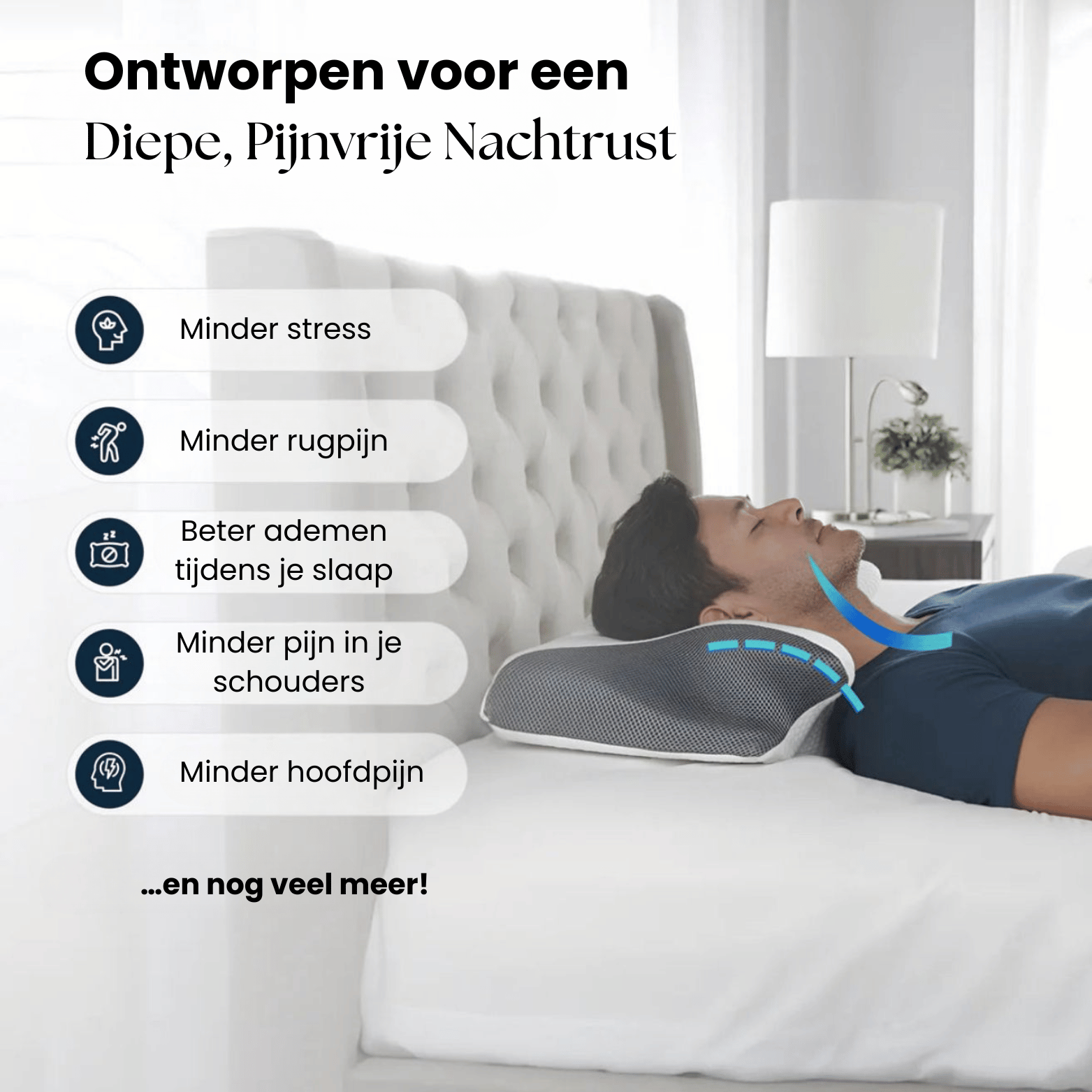 ESSTEEM™ Memory Foam Nekkussen – Eindelijk pijnvrij en uitgerust wakker worden!
